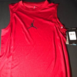 NWT Boys Medium red Jumpman Jordan muscle shirt